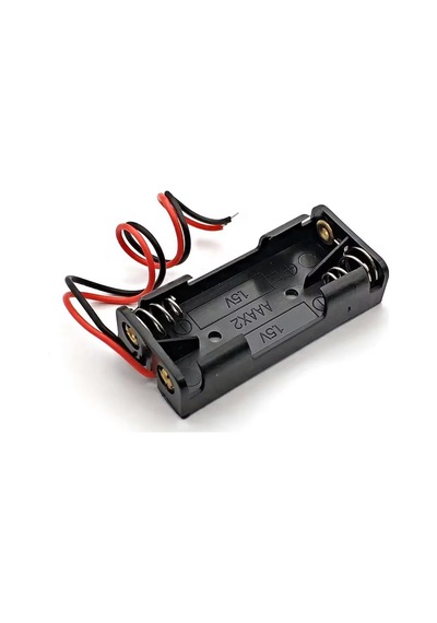 Aaa Pil Kutusu Yuvası İnce Küçük Tip 2 Adet 1.5v Pil Toplam 3v Plasitk Pil Tutucu 14cm Kablo