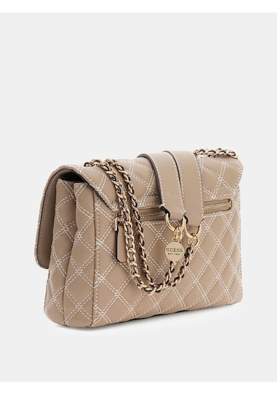 Guess Giully Quilted Crossbody Kadın Askılı Çanta Hwbq9673200 Bej