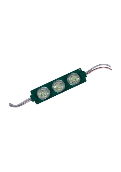 24 Volt Yeşil 3 Watt 3 Lü Lensli 3030 Reklamcı Modül 10 Adet 1 Adet