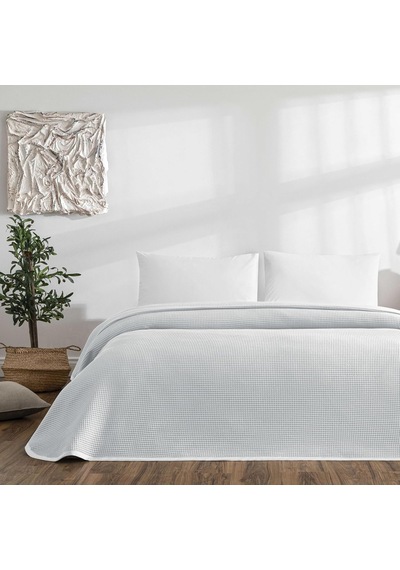 Linens Bsp Tek Kişilik Pike Açık Gri Açık Dore