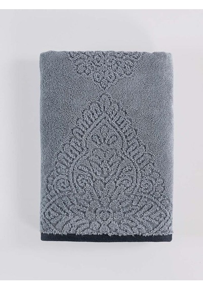 Pamuk Tekli Havlu Jakarlı Karna Premıum Vance - 70 X 140 Mavi