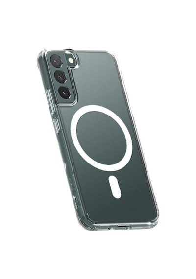 Samsung Galaxy Uyumlu S22 Kılıf Magneticsafe Şeffaf Silikon - Şeffaf
