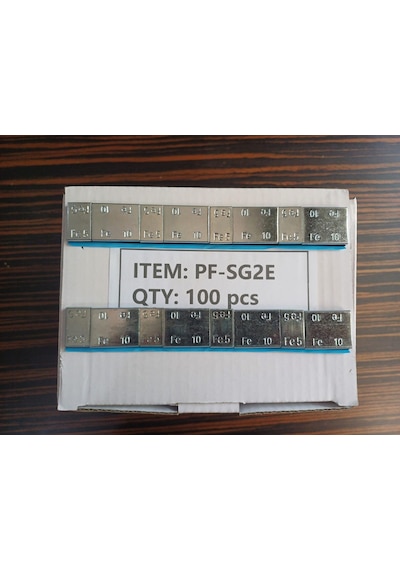 Yapıştırma Balans Kurşunu, Galvaniz Sac Üzeri Geniş Mavi Bantlı, 5-10gr, 100 Adet/paket, Net 6kg