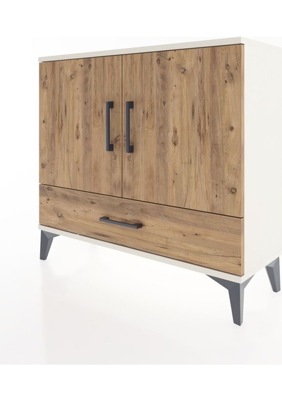 Arges Şifonyer 2 Raflı Tek Çekmeceli 2 Kapaklı 88x30x80 Aytaşı-çam Aytası