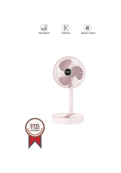 Premium Ortam Sıcak Gün Ev Aleti F-06 Pembe Mini Fan Vantilatör Masa Fan