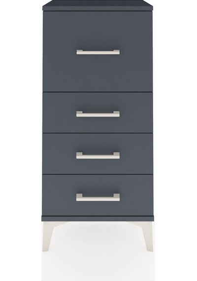 Arges Komodin 4 Çekmeceli 44x30x96 Antrasit-antrasit Antrasit