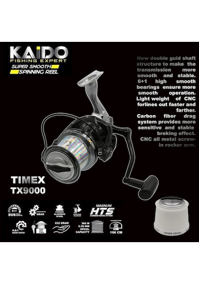 Kaido Timex 9000 Surf Olta Makinesi 6+1 Bb
