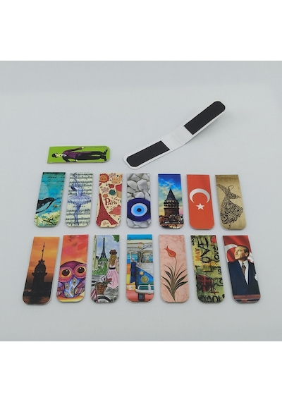 Giftsturkiye Kitap Ayracı İçi Mıknatıslı Ufak Ince Ebat Popüler