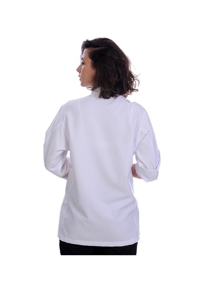 Unisex Aşçı Ceket Koltuk Altı Fileli Beyaz