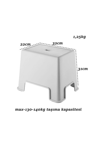 Çelik Ayna Lüx Banyo Taburesi Çok Amaçlı Tabure Açık Gri- 480 Diğer