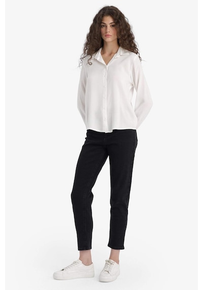 Defacto Comfort Mom Yüksek Bel Bilek Boy Jean Pantolon E9162ax25aunm40 Siyah