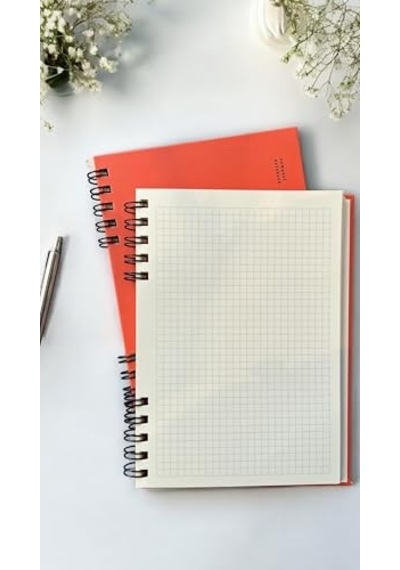 Fark Tanıtım Spiralli 80 Yaprak Kareli A5 Defter, Not Defteri, Okul Defteri, 4 Farklı Renk Seçeneği 04 Orange Coral Açık Gri Fark Tanıtım Spiralli 80 Yaprak Kareli A5 Defter, Not Defteri, Okul Defteri, 4 Farklı Renk Seçeneği 04 Orange Coral Açık Gri