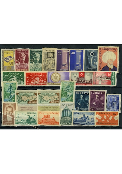 Koleksiyon Pulları, 26 Pul,14 Tam Seri Damgasız Türkiye Cumhuriyeti Pulları,n11-32