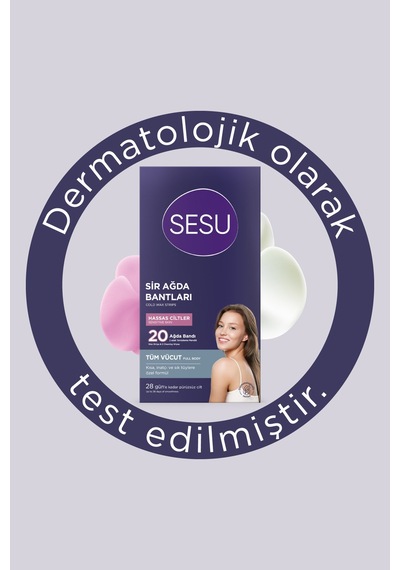 2 Adet Sesu Ağda Bandı Hassas Cilt 20'li