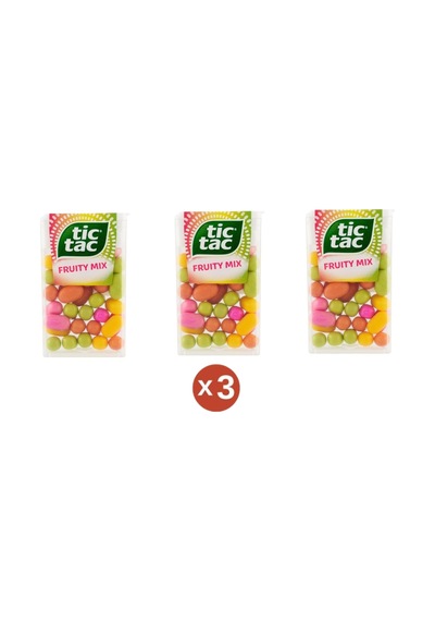 Tic Tac Karışık Meyve Aromalı Fruity Mix Aromalı Şeker 3'lü
