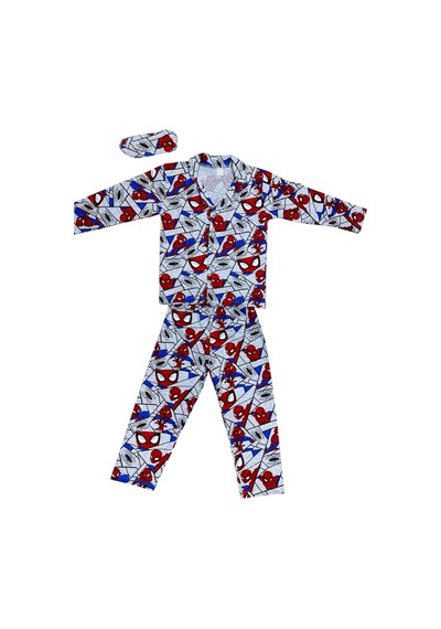 Beka Kids Erkek Çocuk Önden Düğmeli Karakter Desenli Pijama Takımı - Göz Bantlı Çok Renkli Beka Kids Erkek Çocuk Önden Düğmeli Karakter Desenli Pijama Takımı - Göz Bantlı Çok Renkli