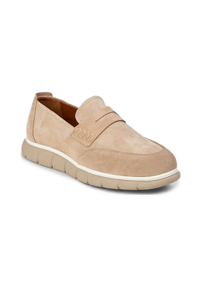 Deery Erkek Bej Hakiki Süet Loafer Ayakkabı - 02045mbeje01