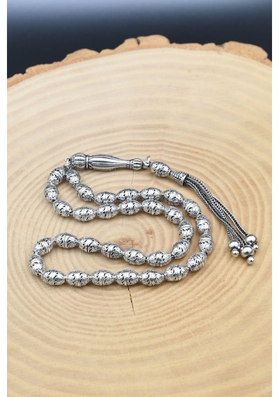 Erkek 925 Ayar Oksitli Tesbih Orta Boy -29 Gr- 901344 Gümüş