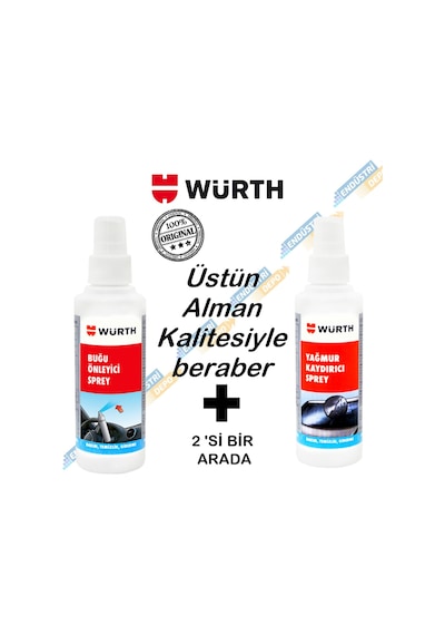 Würth Yağmur Suyu Kaydırıcı Ve Buğu Önleyici Set