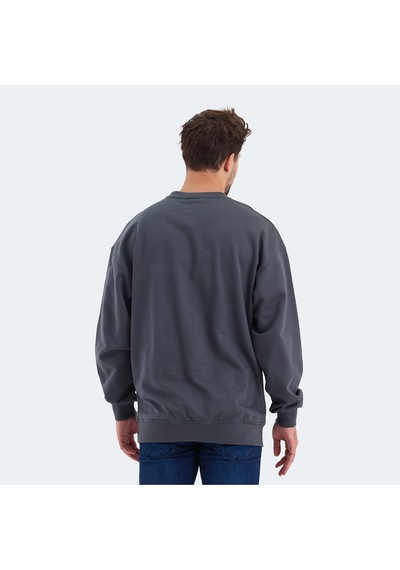 Slazenger VADIK Oversize Erkek  Koyu Gri Sweatshirt