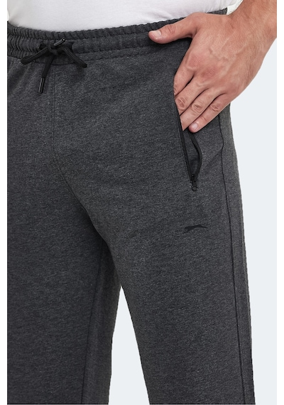 Slazenger Ones In Erkek Fermuar Cepli Koyu Gri Eşofman Altı Koyu Gri