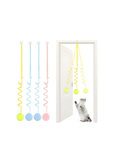 5 Adet Elastik Yaylı Asılabilir Peluş Kedi Oyuncağı