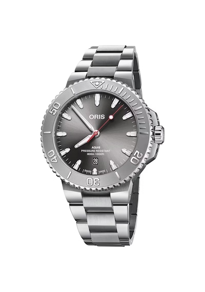 Oris Aquis Date Relief 43.5 Mm Otomatik Saat 01 733 7789 4153-07 Gri