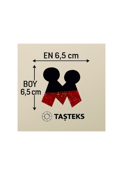 Taşlı Ütülenebilen Veya Sticker Olarak Kullanılabilen ' Mickey M ' Harfi