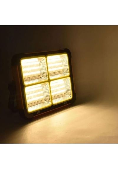 Ct-4698 Taşınabilir Solar Projektör Ip44 Güneş Enerjili 3 Renk Modu Dimmerli Ve Şarjlı Led Işık