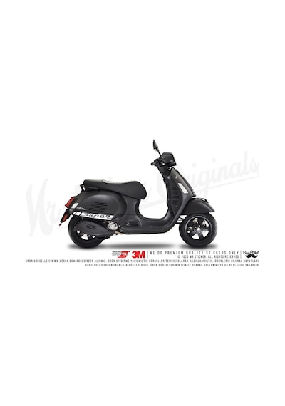 Sts43 Vespa Gts250 Uyumlu Super Yan Cita Seti Mat Beyaz Set