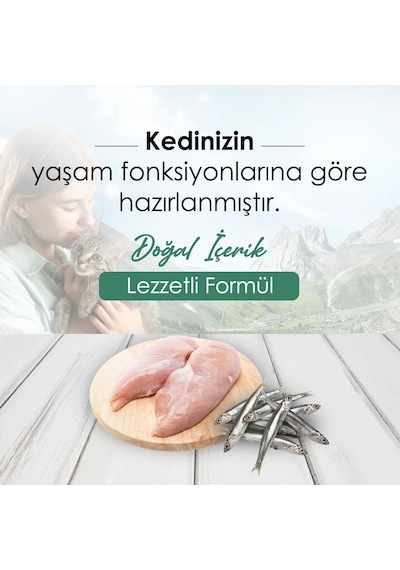 CatPlus Tavuklu ve Hamsili Yetişkin Kedi Maması 2 x 1500 G