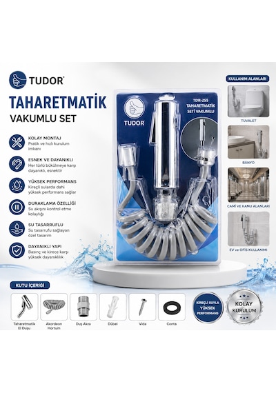 Taharetmatik El Duşu Seti Krom Hortum, Mafsal, Vakumlu Diğer