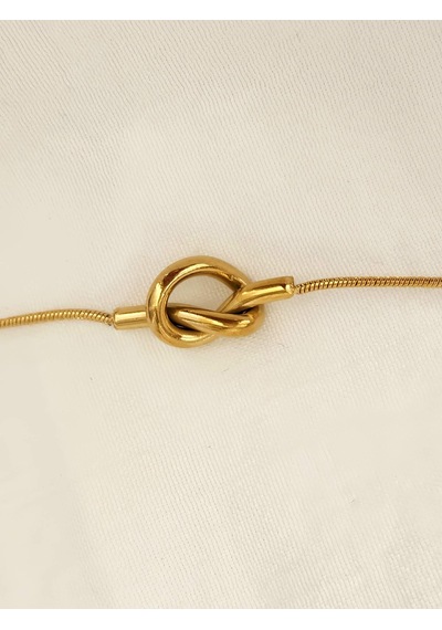 Düğüm Model Gold Renk Bileklik Silver