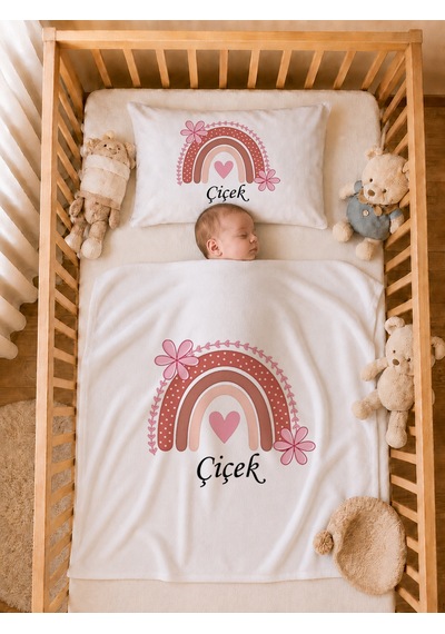 Pia Baby Kız Bebek Hastane Çıkışı 12 Parça %100 Pamuk İsme Özel Organik Baskılı Kese Hediyeli 100311k3x Ekru