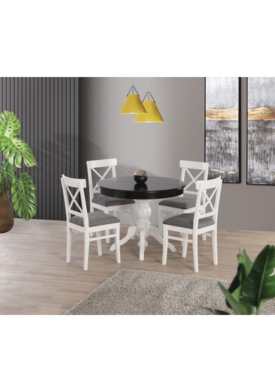 Siyah Alaçatı Sandalye Soft-18 100 100+30 Fiskos Açılabilir Lake Masa Siyah