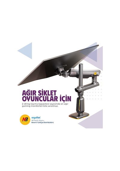 North Bayou Nb F7 Ergonomic Rgb Aydınlatmalı 32-60 İnch Büyük Ekranlar İçin Profesyonel 2026 Versiyon Monitör Sta