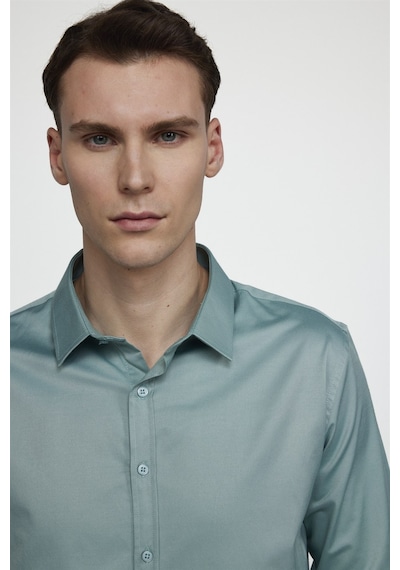 Tudors Slim Fit Likralı Düz Pamuk Saten Erkek Yeşil Gömlek-22436-yeşil Yeşil Tudors Slim Fit Likralı Düz Pamuk Saten Erkek Yeşil Gömlek-22436-yeşil Yeşil