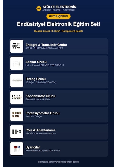 Endüstriyel Elektronik Eğitim Seti - Meslek Lisesi 11. Sınıf Dersi