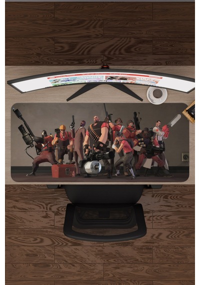Team Fortress Kaymaz Dikişli Kauçuk Oyuncu Mousepad V2 - 90x40 Xxl Gaming Mouse Pad Fare Altlığı