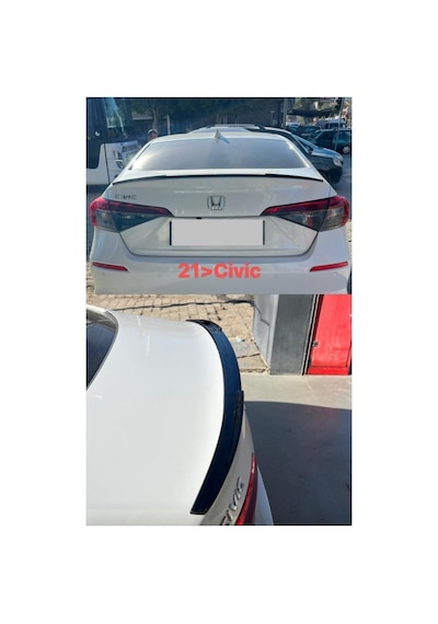 Honda Civic 2021- Model Astarlı Plastik Spoiler