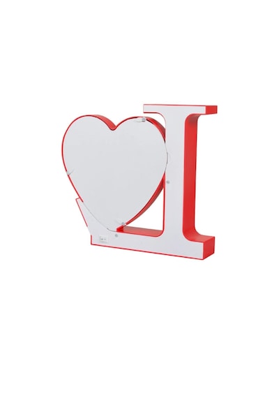 Love Kalpli Fotaraflı Ledli Işıklı Sihirli Ayna Kırmızı