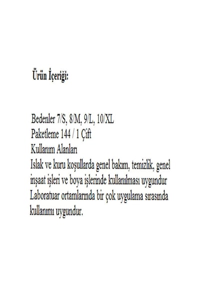 Starline Neb Stl 2113 Kimyasal Eldiven - Stl-2113 (9 Numara L Bed (507679953)