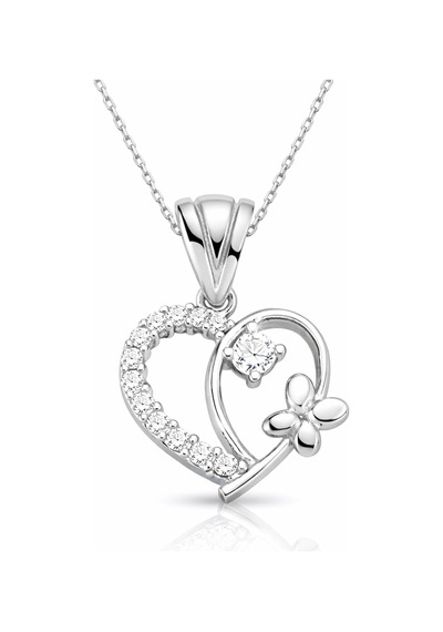 Gümüş Kalpli Bayan Kolye - Pnd47138293 01 - Gold