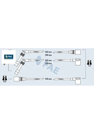 Buji Kablosu Takımı Astra F 91 98 Vectra A 88 95 1.8-2.0i 18sv-c18nz-20ne-c20ne Vectra B 1.6 16lz2 Fae 90510854
