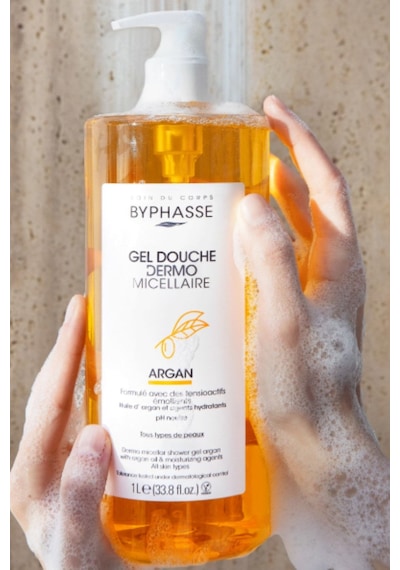 Byphasse Dermo Micellar Argan Oil Duş Jeli Tüm Ciltler İçin 1 L