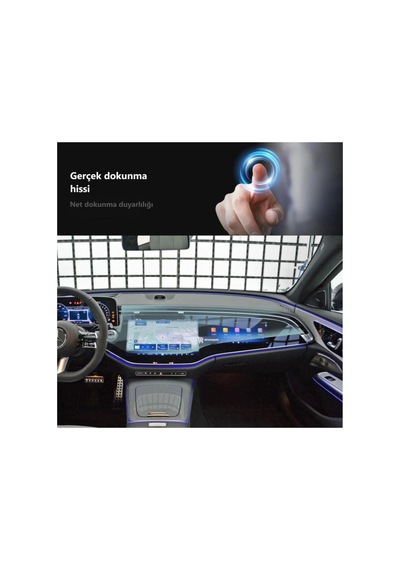 Mercedes E220 Uyumlu Araç Ekran Koruyucu Multimedya + Yolcu Ekranı W214 9h Nano Kırılmaz Şeffaf