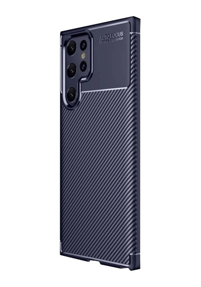 Samsung Galaxy  Uyumlu,  S25 Ultra Kılıf Auto Focus Karbon Kapak - Lacivert