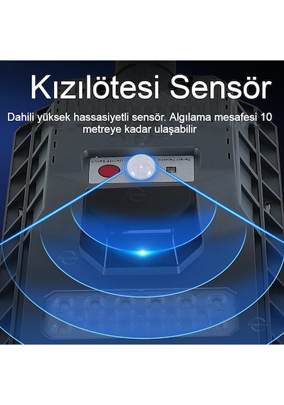600w Güneş Enerjili Dış Mekan Lamba Ip65 Su Geçirmez Uzaktan Kumandalı Ultra Parlak Led Aydınlatma