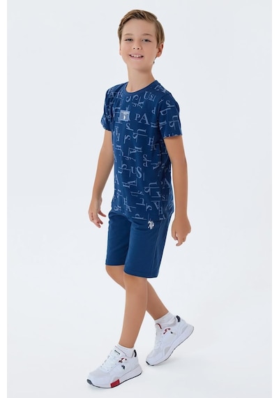 U.S. Polo Assn. Erkek Çocuk 2 Li Bermuda T-şhirt Takım Koyu İndigo-2302 İndigo