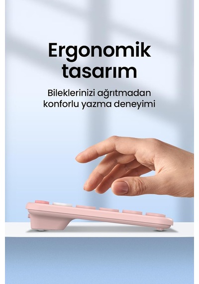 Mk350 Creator Pro Combo Sessiz 3 Kanallı Bluetooth + 2.4g Wireless Türkçe Q Klavye Mouse Seti Pembe Diğer Mk350 Creator Pro Combo Sessiz 3 Kanallı Bluetooth + 2.4g Wireless Türkçe Q Klavye Mouse Seti Pembe Diğer